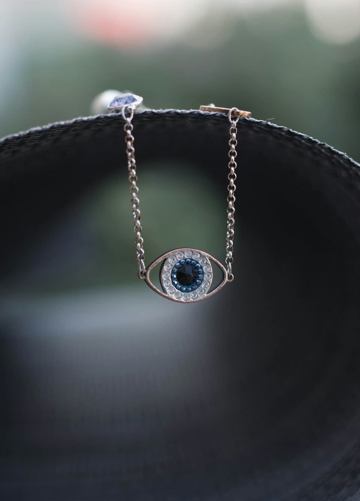 Nazar Evil Eye Anklet in gold tone