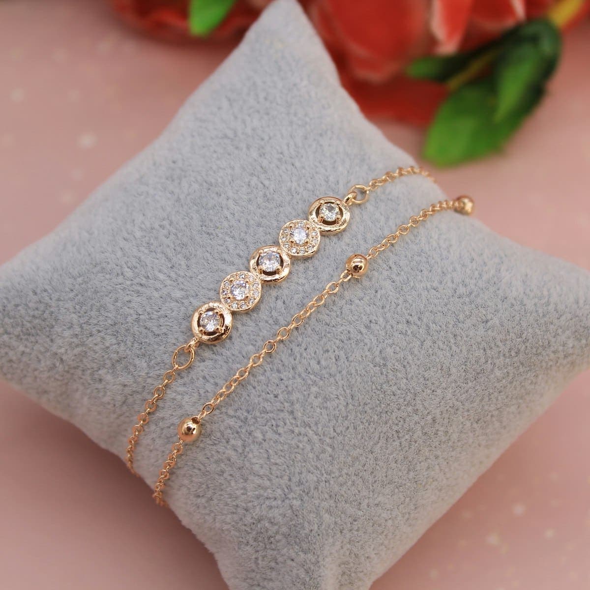 Anant Infinity Bracelet in rose gold tone