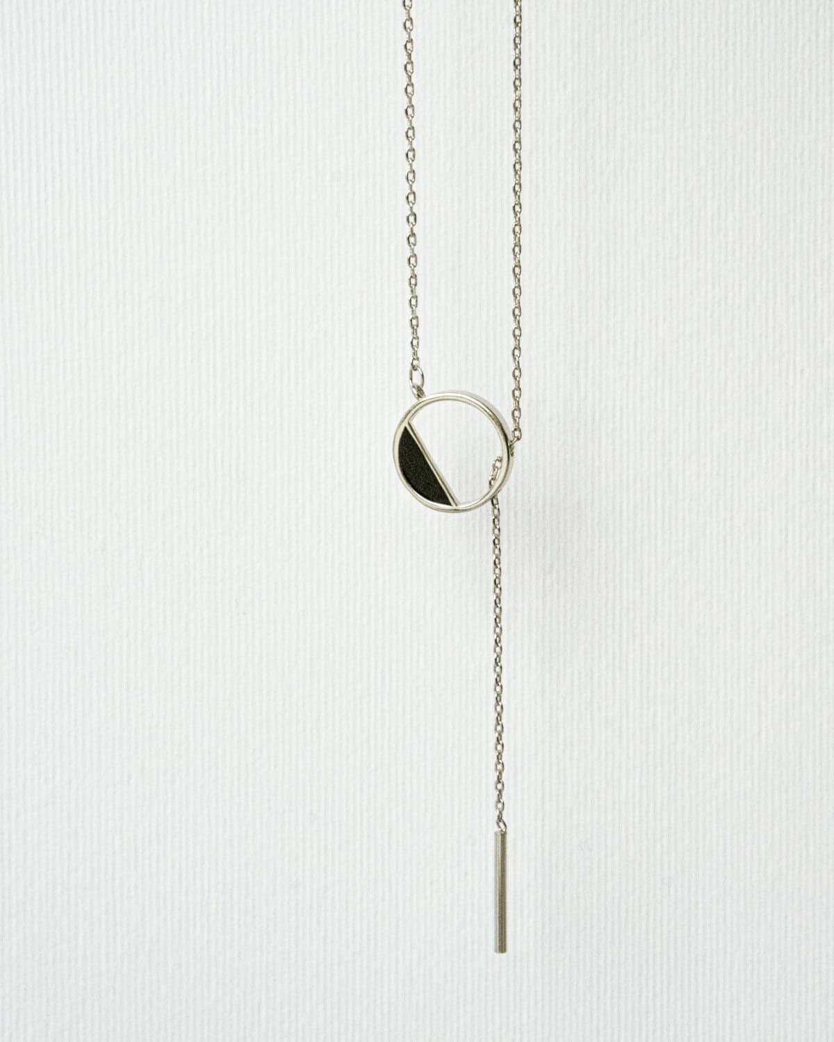 Chandra Bar Necklace in silver tone