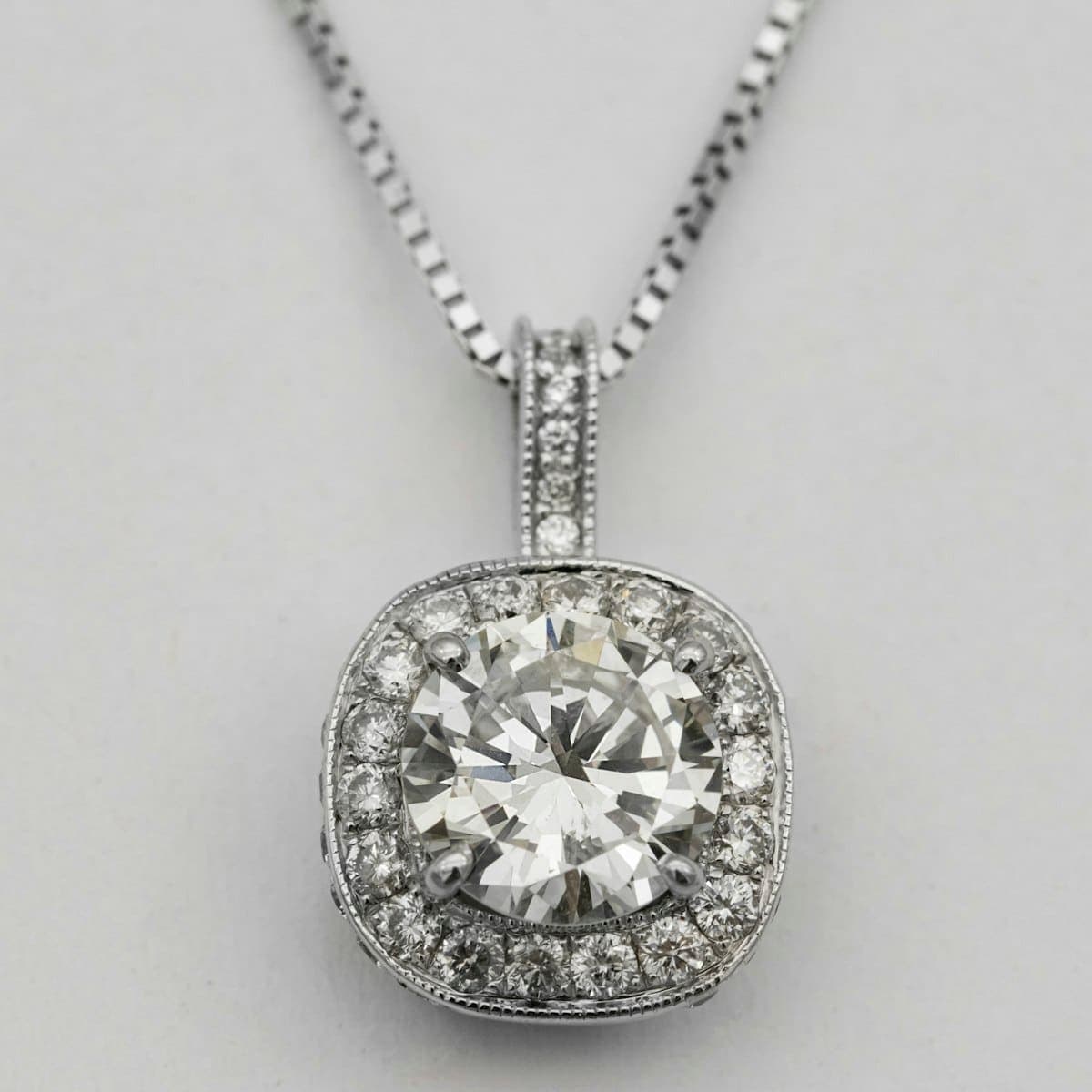Bindu Teardrop Pendant in silver tone