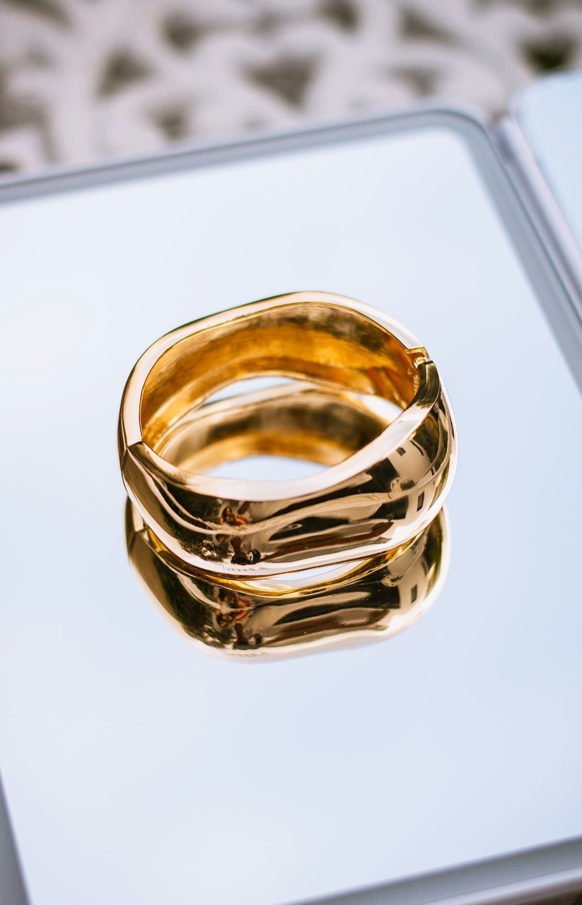 Ira Dome Ring in gold tone