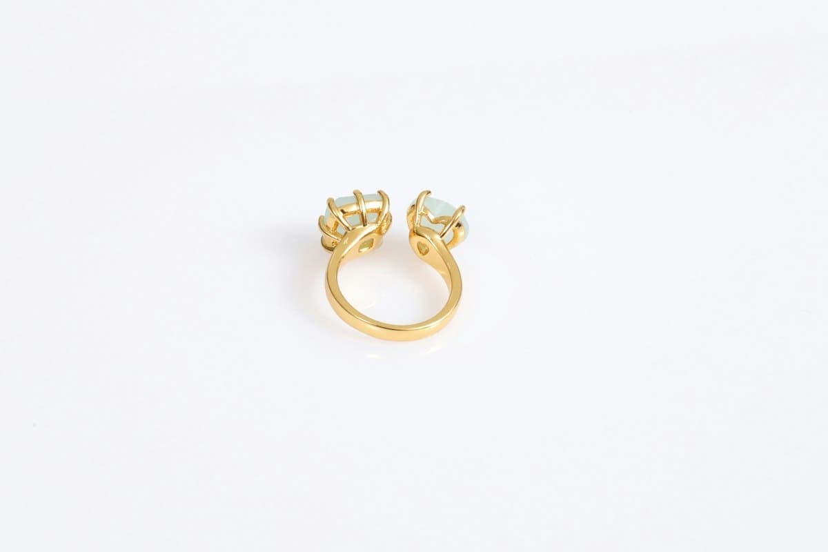 Kiara Leaf Ring in gold tone