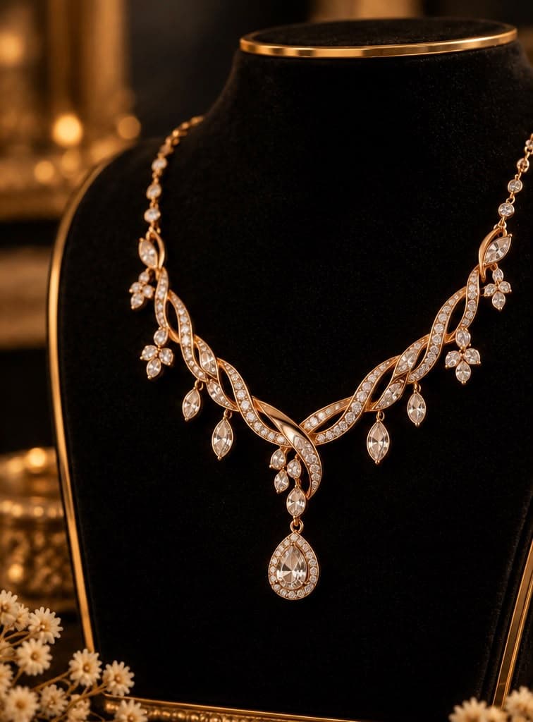 Gold Floral Necklace