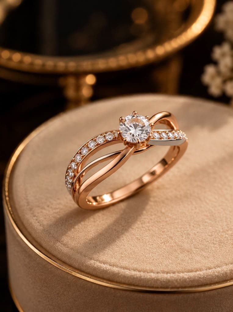 Elegant Gold Stone Ring