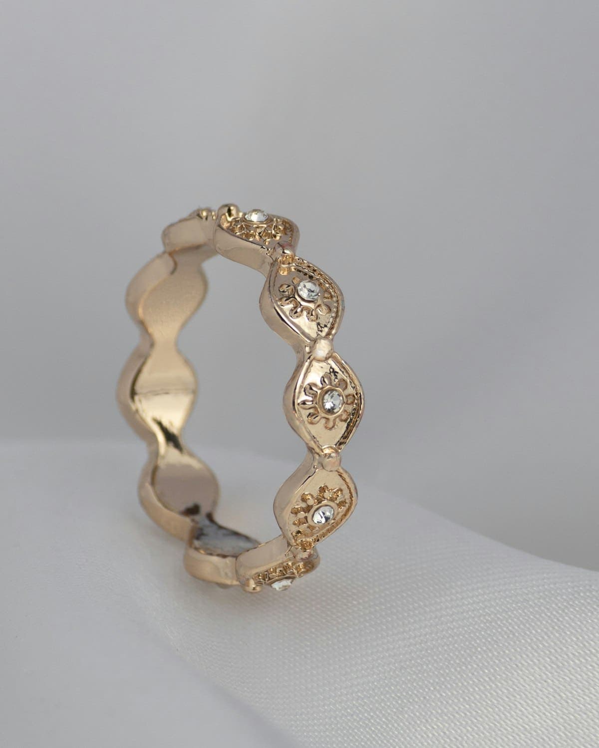 Sitara Star Ring in gold tone